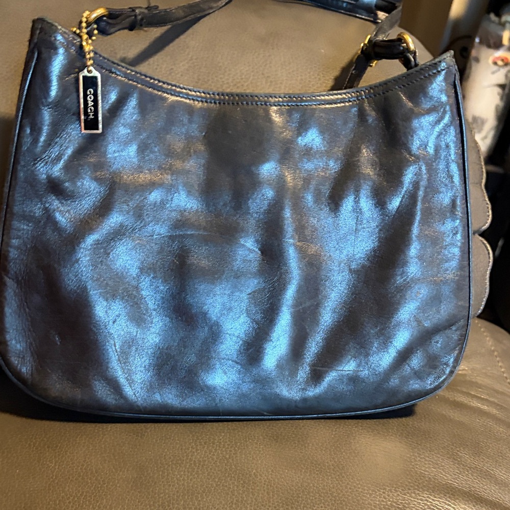 Coach Black Leather Shoulder Bag